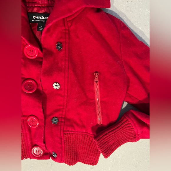 Red Button Up Jacket - Picture 3 of 5